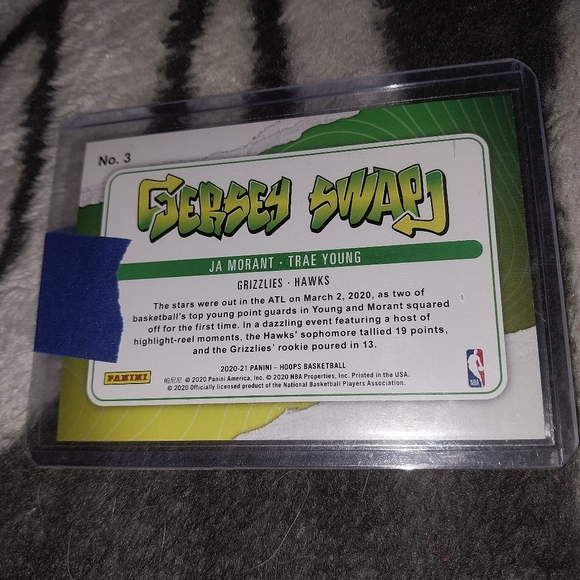 2020-21 NBA Hoops 4 card Ja Morant Jersey Swap Lot - Picture 6 of 10